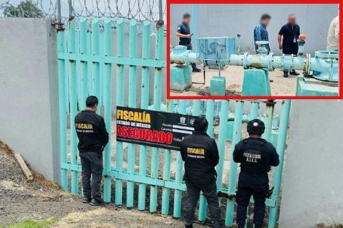 Aseguran terreno y tomas clandestina de agua en Jocotitlán; hay un detenido
